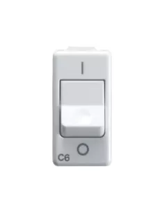 Disyuntor de sistema blanco Gewiss 1p n c6 3ka gw20434